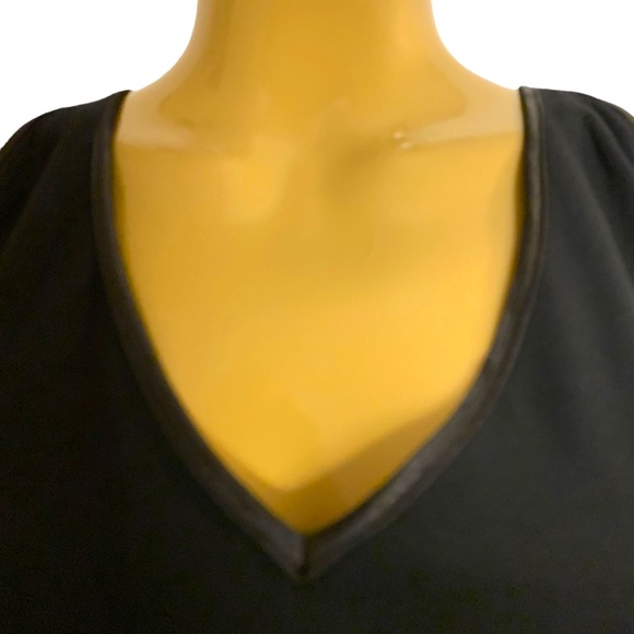 Robbie B Sequined fringe sleeveless black & white deepV mini dress roaring 20s M - Picture 5 of 11